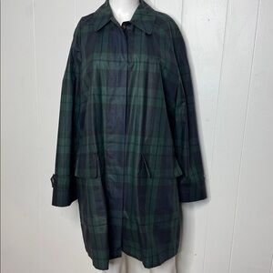 Lauren Ralph Lauren plaid coat women’s S blue green